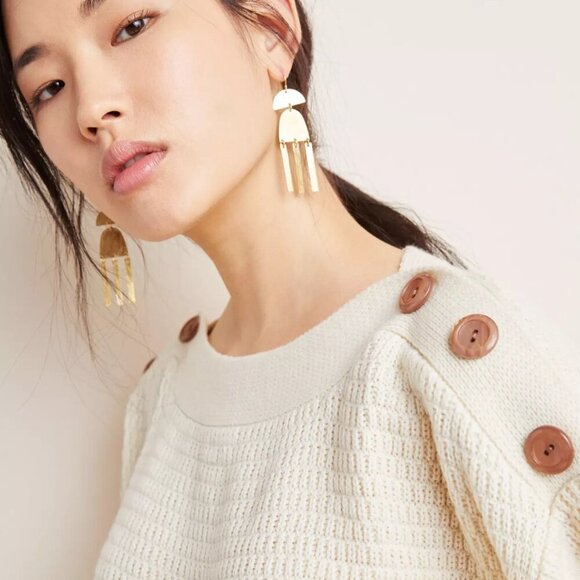 NWT Anthropologie Winslow Button-Shoulder Pullover by ISLA MAUDE - Picture 4 of 7